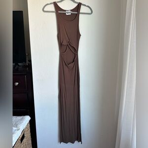 Princess Polly Brown Cutout Maxi Dress